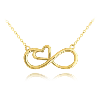 Náhrdelník Moonlit Stříbrný náhrdelník Nekonečná láska zlacený