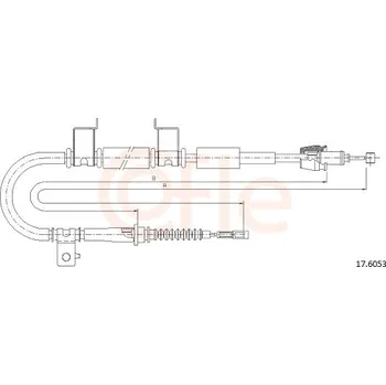 Lanko parkovací brzdy Lanko ruční brzdy COFLE 17.6053