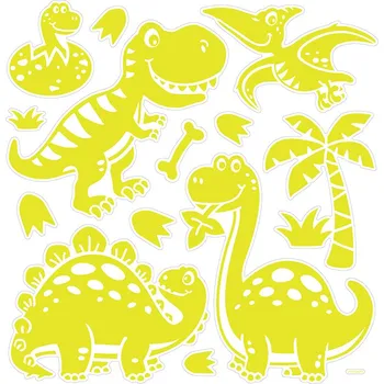 Samolepící dekorace Svítící samolepky na zeď 3D - DINO