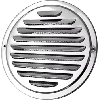 Vzduchotechnika Kulatá větrací mřížka 200 mm 198x235x65 mm Nerezová ocel 201 Venkovní i vnitřní použití Ochrana proti hmyzu Odvod a cirkulace vzduchu