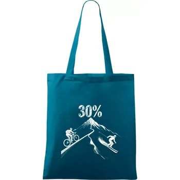 Narozeniny cyklista a lyžař 30 - Taška bavlněná - 42 x 38 cm ( Petrolejová )