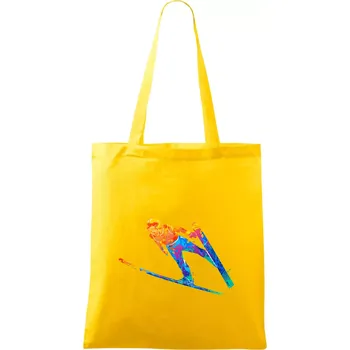 Skokan na lyžích splash - Taška bavlněná - 42 x 38 cm ( Žlutá )