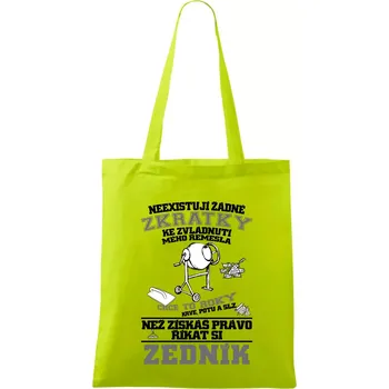 Zedník zkratky - Taška bavlněná - 42 x 38 cm ( Limetková )