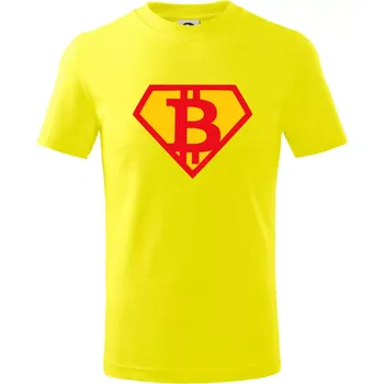 SuperBitcoin - Tričko dětské bavlněné - 98 cm / 2 roky ( Citrónová )