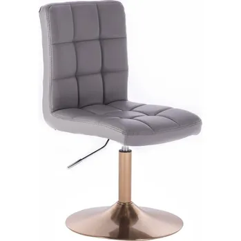 LuxuryForm DESIGN Kosmetická židle TOLEDO na zlatém talíři - šedá