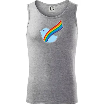 Duhová holubice - Tílko pánské Core - XL ( Tmavě šedý melír )