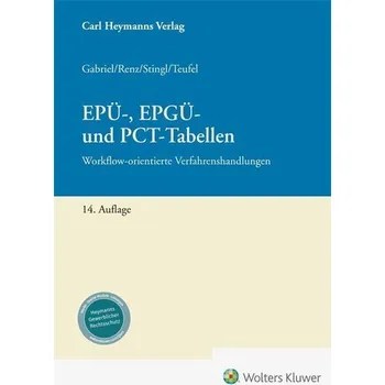 EPÜ-, EPGÜ- und PCT-Tabellen - Gabriel, Markus [DE] (2025, Pevná, Heymanns Verlag GmbH)