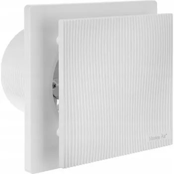 Domácí ventilátor KOUPELNOVÝ VENTILÁTOR Mission Air LINEA 120 HT Bílý STYLOVÝ TICHÝ S KLAPKOU