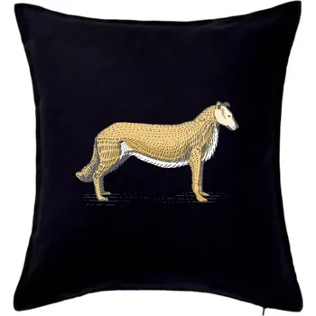 Polštář Vintage Collie - Polštář 50x50 - 50x50 - Včetně výplně ( Černá )