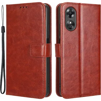 Pouzdro na mobilní telefon Flipové Pouzdro XGSM pro Oppo A17 hnědé