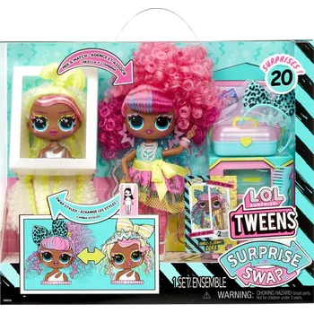 MGA L.O.L. Surprise! Swap Tweens panenka a mini Tweens česací hlava Cora