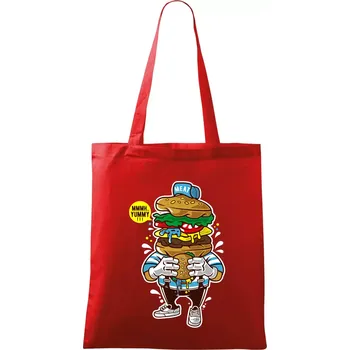 Nákupní taška Burgrák - Taška bavlněná - 42 x 38 cm ( Červená )