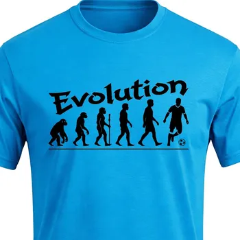 Pánské tričko Tričko Evoluce Fotbal - velikost 146, Barva Tyrkysová