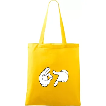 67 - ruce - Taška bavlněná - 42 x 38 cm ( Žlutá )