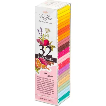 Čokoláda Dárkový box degustačních čokolád "Duha 32" - Dolfin