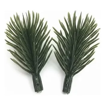 umělá květina Umělá větvička jehličnanu 4,5 cm, tmavě zelená