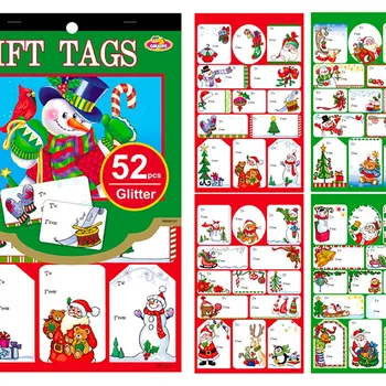 Vánoční dekorace Vánoční samolepky album 52 ks