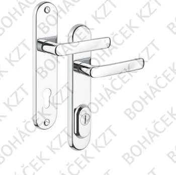 Dveřní kování R4/O BARYT Nerez lesk – Rozteč: 72