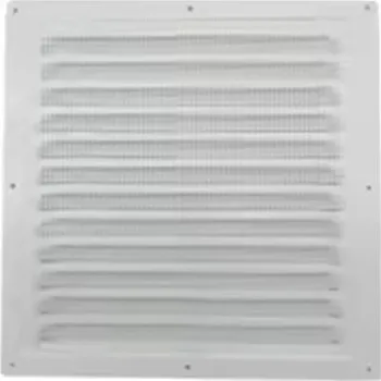 Vzduchotechnika Kovová ventilační mřížka 250x250 mm Hliníkový kryt ventilátoru se sítí proti hmyzu Větrací otvor pro stěny a stropy Interiérové i venkovní použití