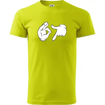 67 - ruce - Klasické pánské triko vyšší gramáže - XS ( Limetková )