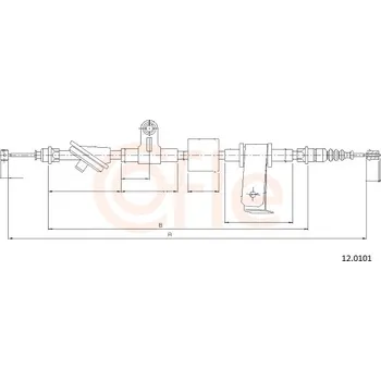 Lanko parkovací brzdy Lanko ruční brzdy COFLE 12.0101