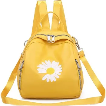 Městský batoh Dámský Crossbody batůžek s popruhem Kopretina - Žlutý Lifestyle MG125874-YL