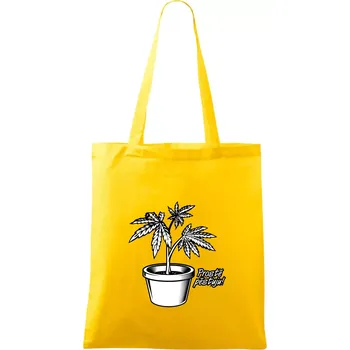Konopi prostě pěstuju - Taška bavlněná - 42 x 38 cm ( Žlutá )