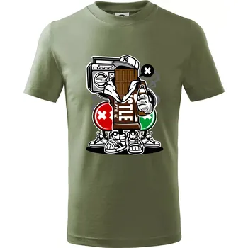 Chlapecké oblečení Čokoláďák - Tričko dětské bavlněné - 158 cm/12 let ( Khaki )