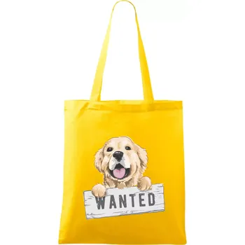 Zlatý retriever - štěně wanted - Taška bavlněná - 42 x 38 cm ( Žlutá )