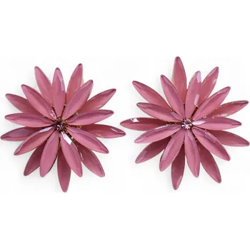 Náušnice Náušnice Skleněné Nymph Aurora - Květiny - Růžové