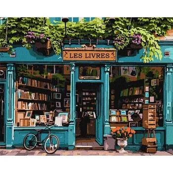 MALOVÁNÍ PODLE ČÍSEL S RÁMEM Obrazy pro malování Svět knih 50x40 cm