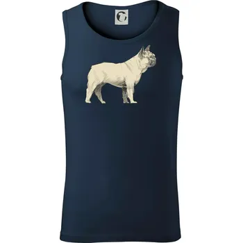 Vintage French bulldog - Tílko pánské Core - 2XL ( Námořní modrá (velmi tmavá - téměř černá) )