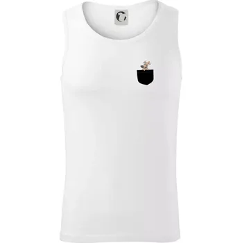 Pes v kapse - Tílko pánské Core - M ( Bílá )