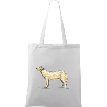Vintage Labrador - Taška bavlněná - 42 x 38 cm ( Bílá )