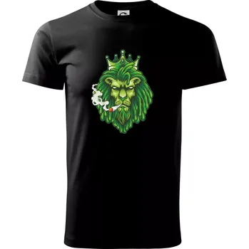 Zhulený lev zelený - Triko extra velké (5-8XL) - 6XL ( Černá )
