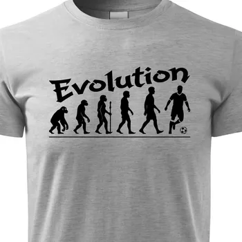 Pánské tričko Tričko Evoluce Fotbal - velikost 110, Barva Šedá melír