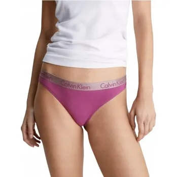 Dámské spodní prádlo CALVIN KLEIN KALHOTKY TANGA FIALOVÉ S LOGEM L 2A4E6_A* L 2_4