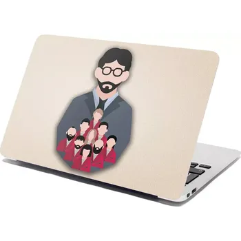 samolepka Sablio Samolepka na notebook Money heist Profesor a jeho tým Béžová - 29x20 cm