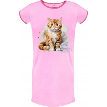 DĚTSKÁ NOČNÍ KOŠILE PRO DÍVKU NA SPANÍ KOČIČKA LÉTO 122