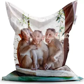 Sedací pytel Sablio Sedací vak Classic Opičky - 200x140 cm