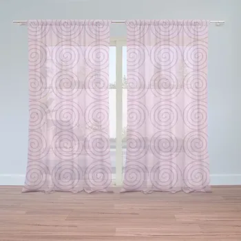 Záclona Sablio Záclony Růžové spirály: 2ks 150x250cm