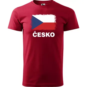 Sablio Tričko s potiskem Česko - červené 5XL