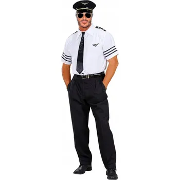 Karnevalový kostým Kostým pilota, důstojnická košile, čepice, kravata - Velikost M