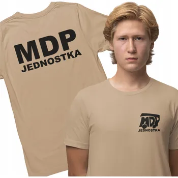 Trička MDP tričko MDP pískové barvy s názvem jednotky, velikost 3XL