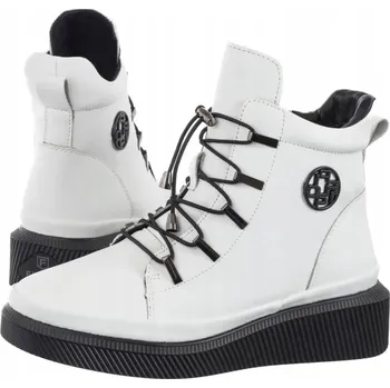 Dámské tenisky Dámské kožené sportovní boty kotníkové boty na platformě Filippo, šněrovací, velikost vel.