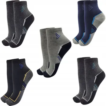Pánské ponožky Ponožky pánské kotníkové bavlněné vícebarevné 5 párů 43-46