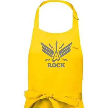 Kuchyňská zástěra Rocková kytara křídla - Dámská zástěra na vaření - Univerzální velikost ( Žlutá )