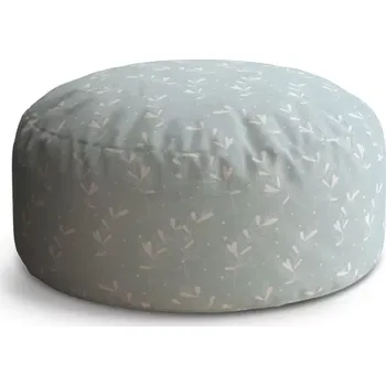 Taburet Sablio Taburet Circle Bílé lístky: 38x48 cm