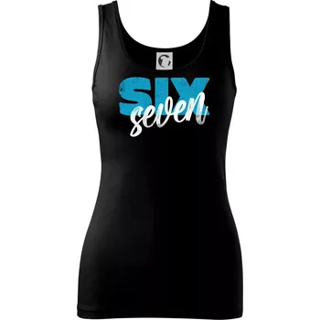 Six seven - písmo - Dámské tílko - S ( Černá )