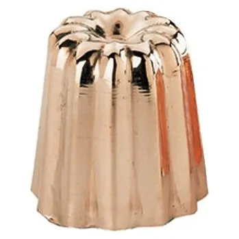 Forma na pečení Forma na Canelés de Buyer, 6820.45N, vroubkovaná, měď, průměr 4,5 cm